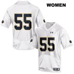 Notre Dame Fighting Irish Women's Jarrett Patterson #55 White Under Armour No Name Authentic Stitched College NCAA Football Jersey LVB0399JH